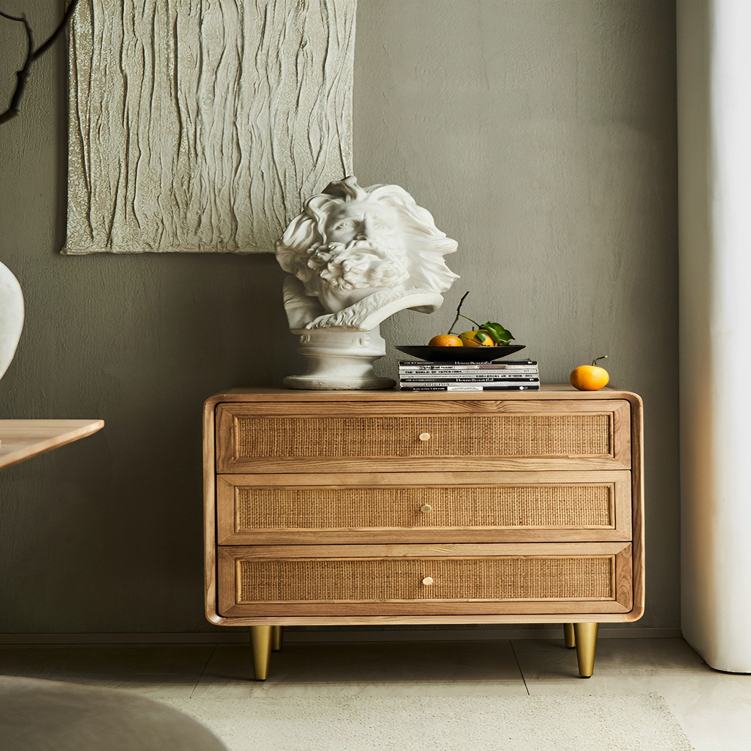 Bayou Breeze Solid Wood Modern Simple Living Room Storage Drawers