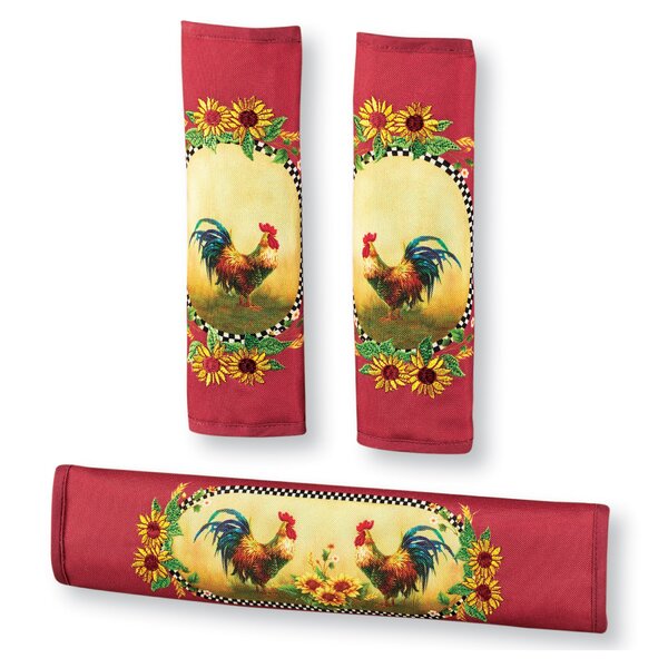 ROOSTERS-FRAMED-YELLOW BORDER-10"HIGH-$9.00 PER ROLL-FREE S&H 