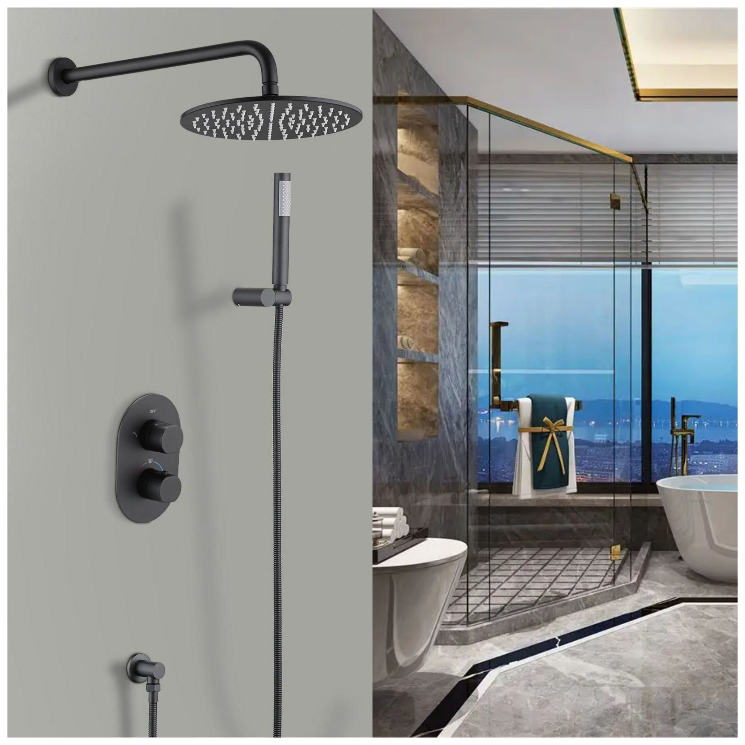maxbrass Thermostatic Complete Shower System with Roughin Valve Wayfair