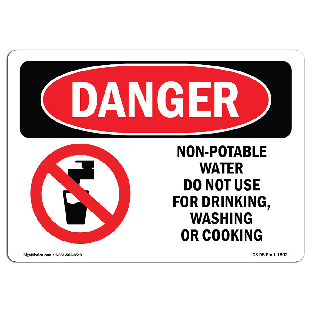 SignMission NonPotable Water Do Not Use For Drinking Sign Wayfair