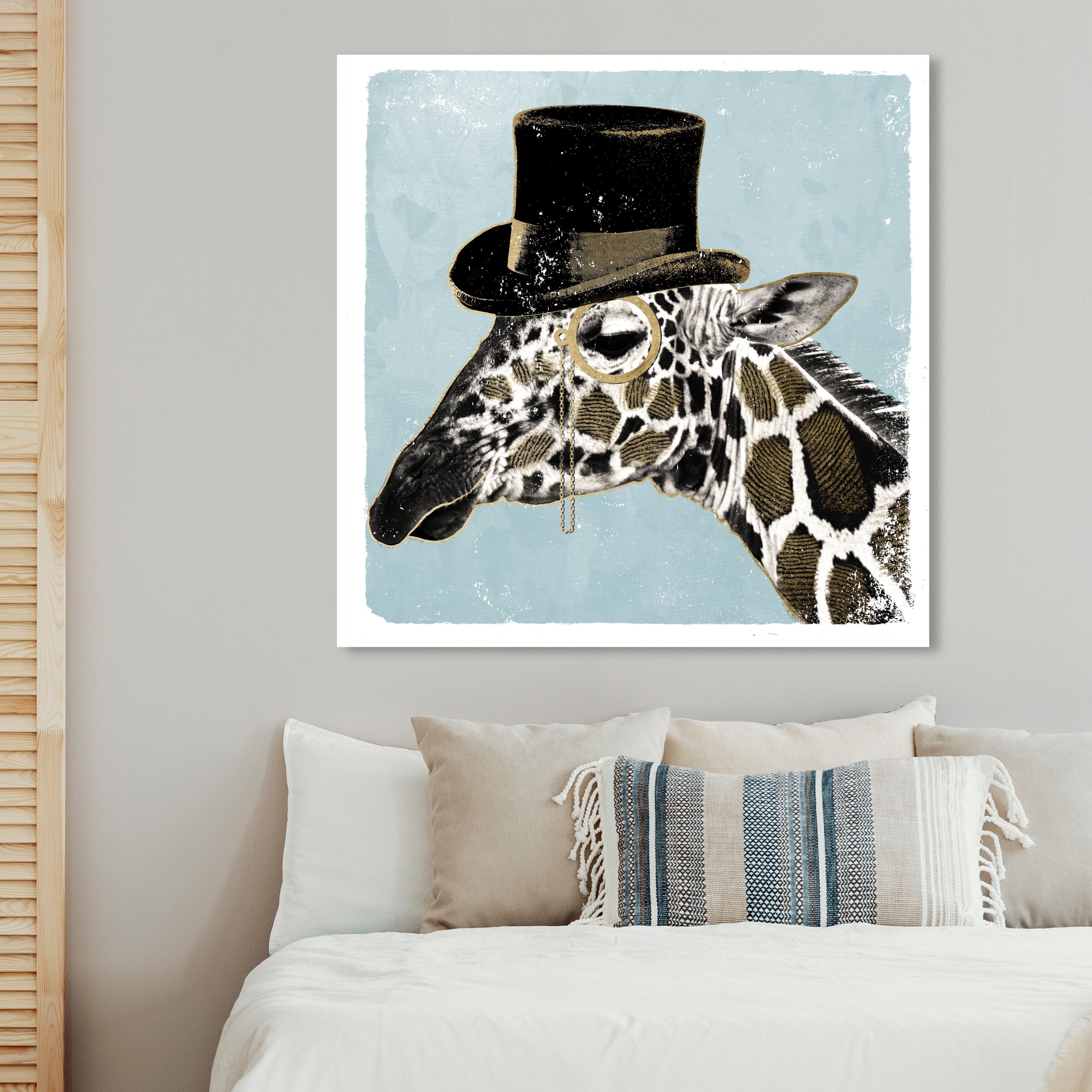 Gemma Violet Animals Gentleman Giraffe Zoo And Wild Animals - Graphic Art  on Canvas | Wayfair