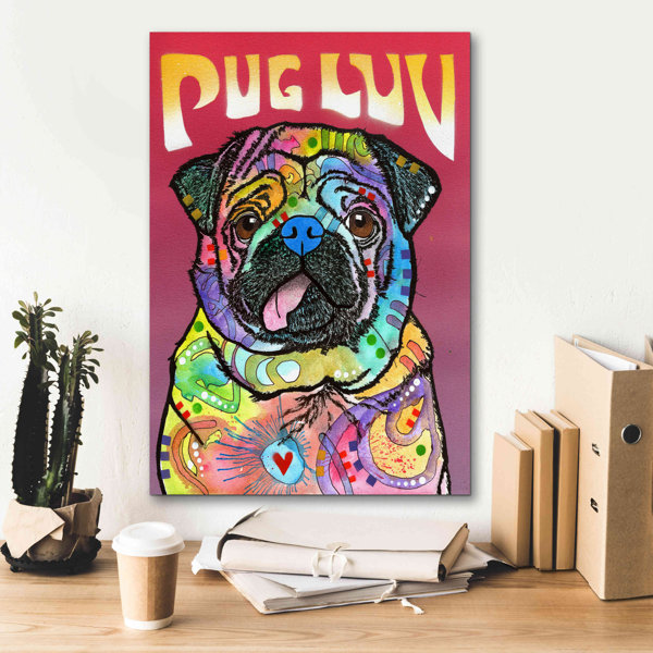 Winston Porter Epic Graffiti 'Pug Luv' By Dean Russo, Giclee Canv Pug ...