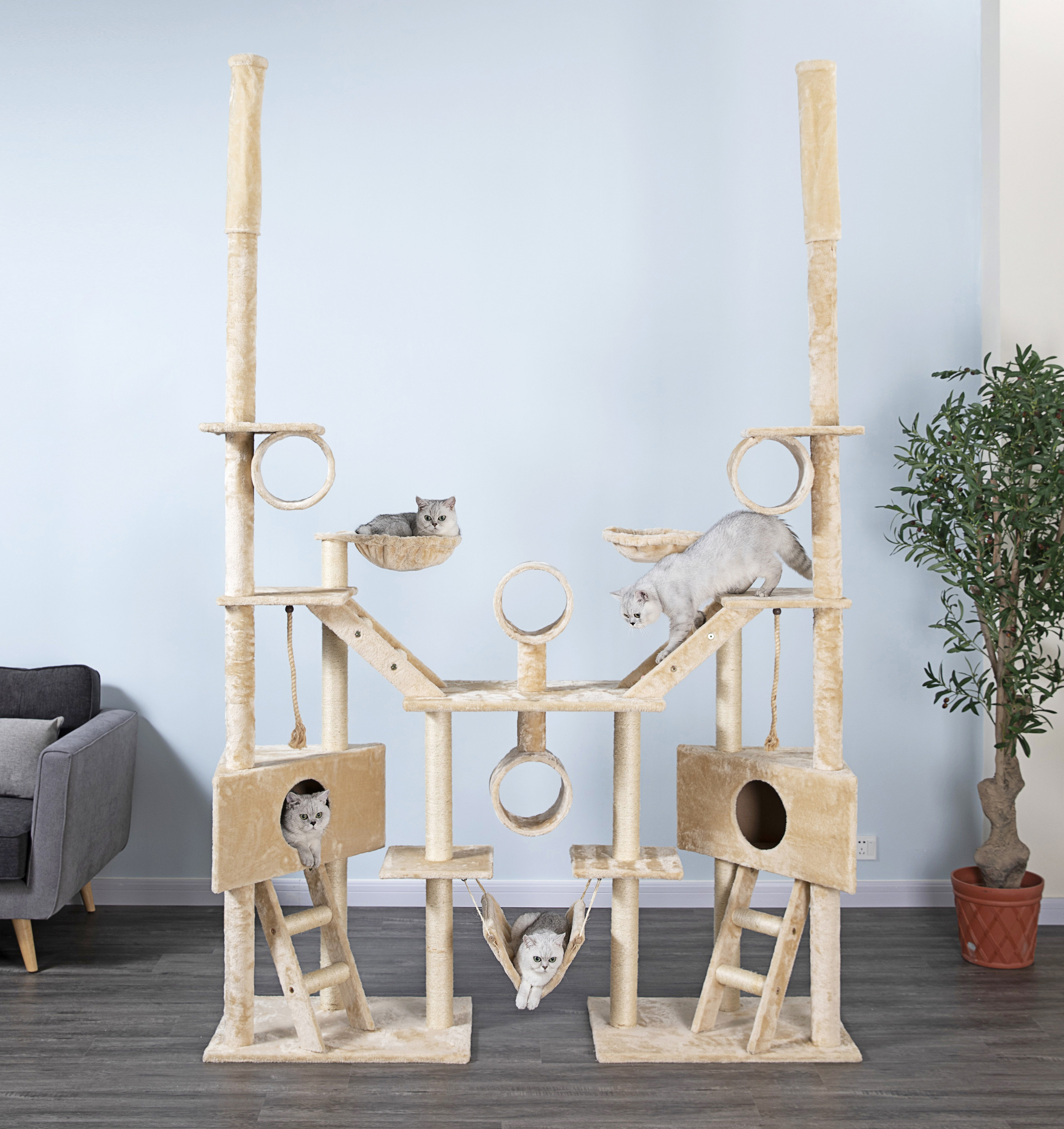 Go Pet Club 106" Cat Tree & Reviews Wayfair