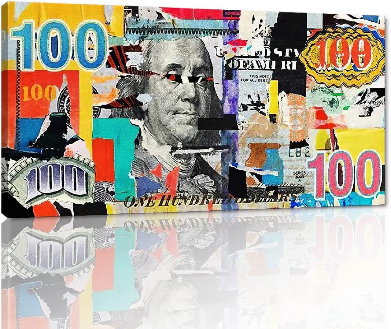 Trinx 100 Golden Dollar Money Wrapped Canvas Wayfair