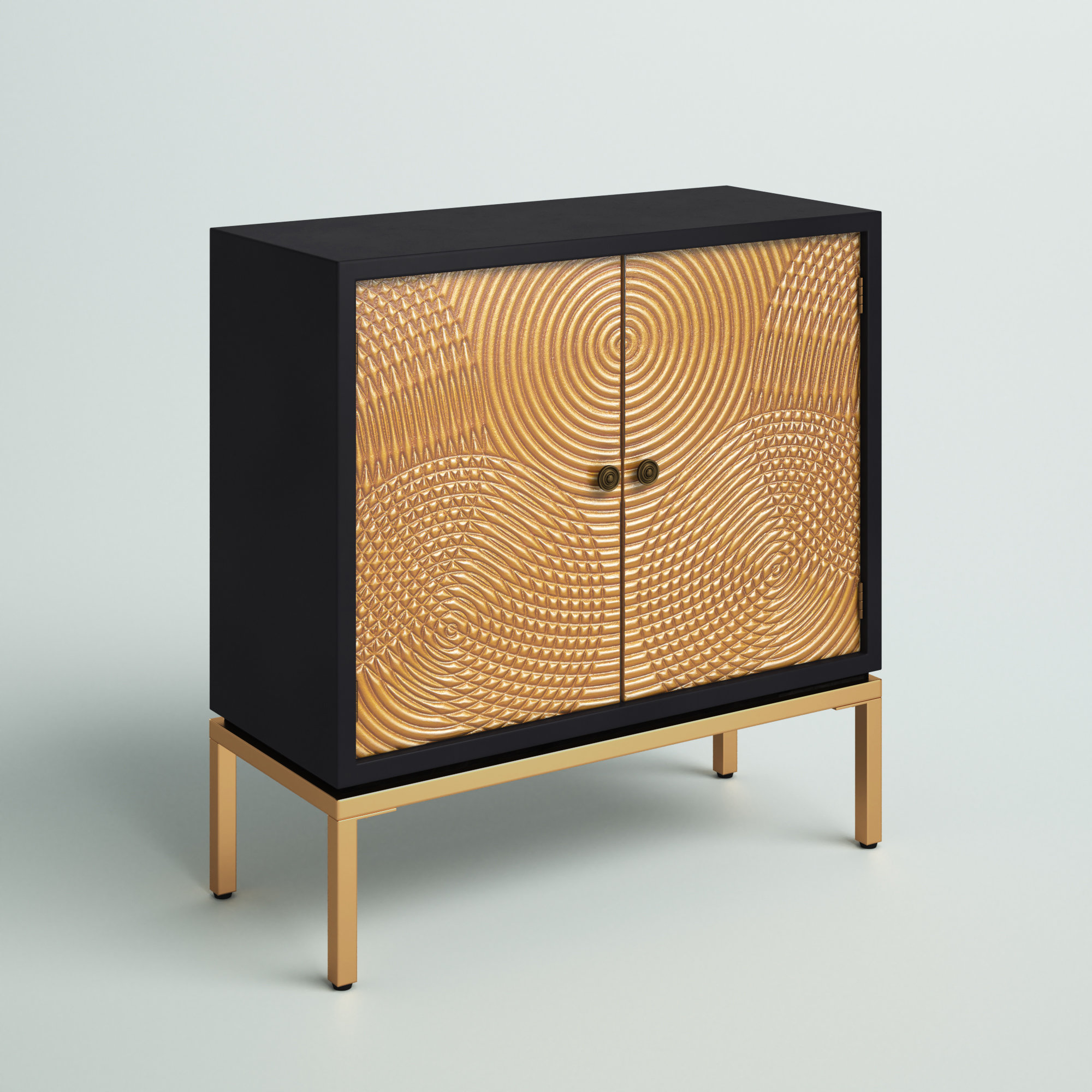 Mercury Row® Armoire à 1 tablette et 2 portes avec poignées en