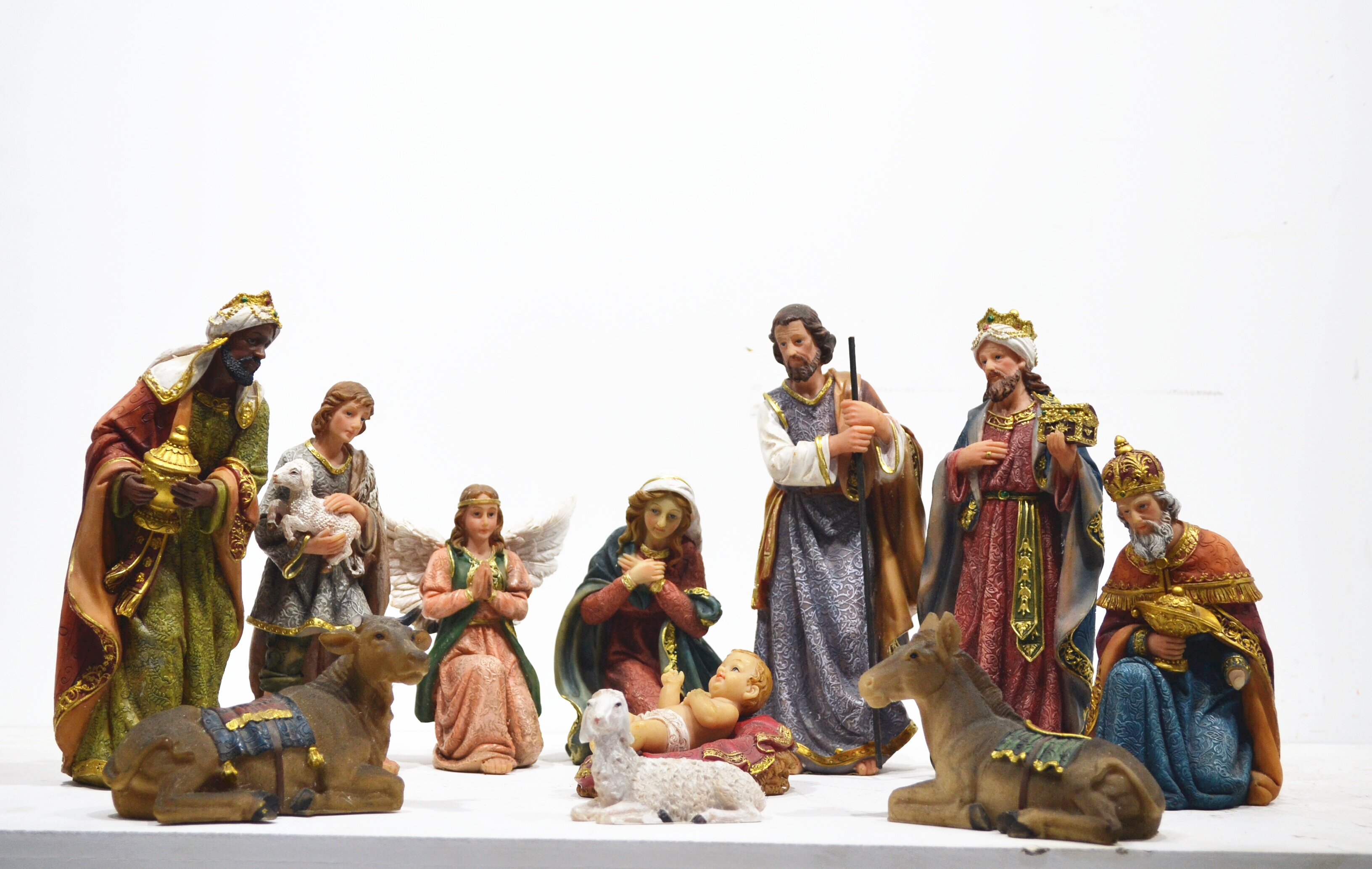 Christmas Nativity Figurine  Series 11 cms BEL023 Mayo - Shepherd Worship with Rod  J.L