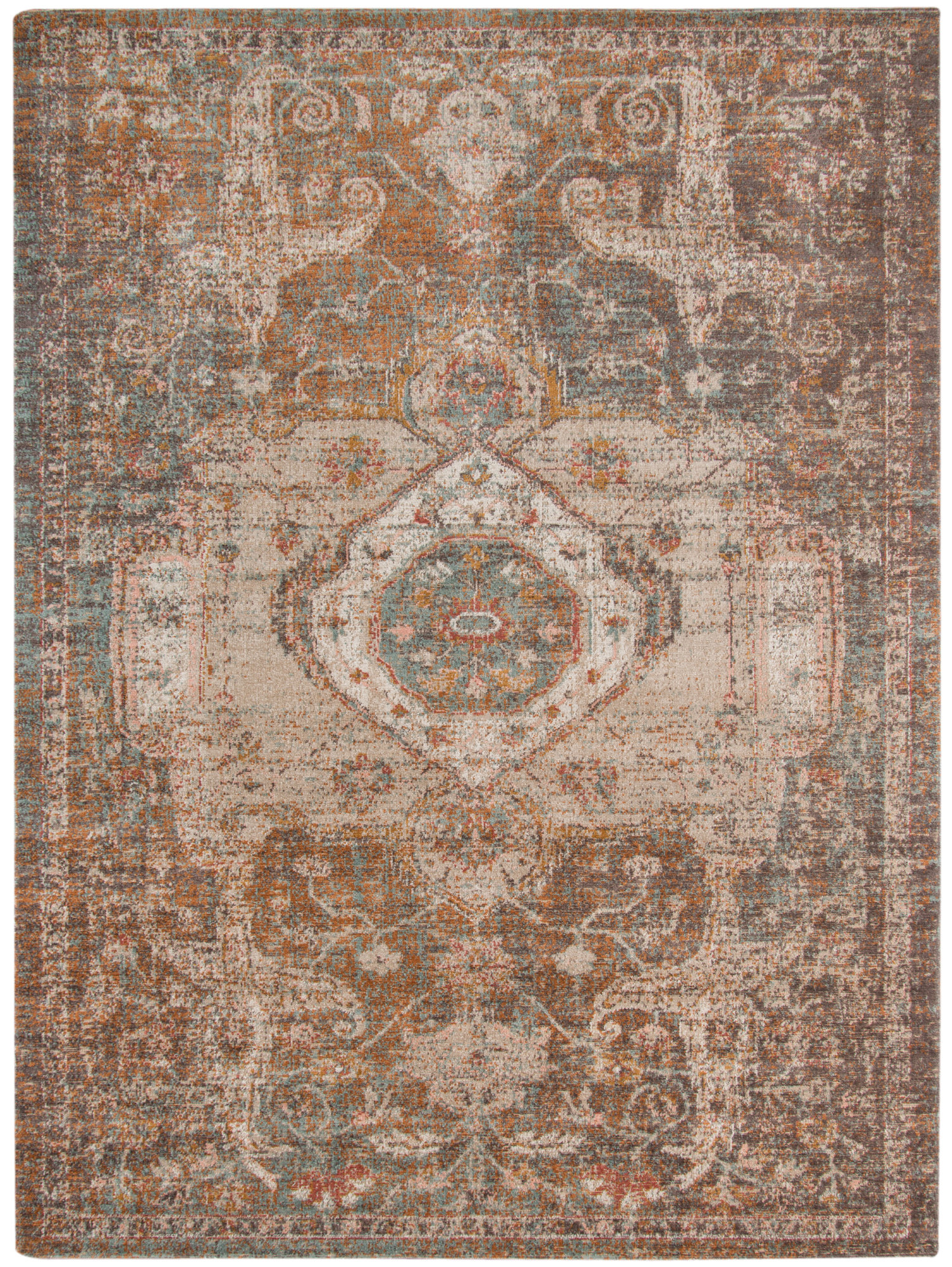 Bungalow Rose Kinsley Traditional Medallion Low Pile Performance Area ...