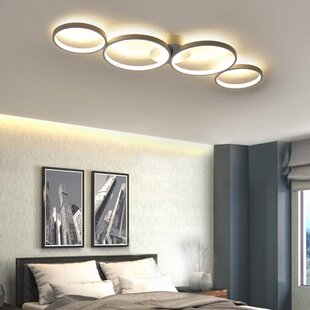 LED Deckenleuchte Deckenlampe 12W Chrom modern Lampe für Wohnzimmer Schlafzimmer 