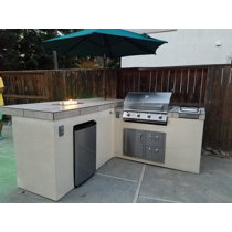 Wayfair | L-Shaped Refrigerators Outdoor Kitchen Islands You ...