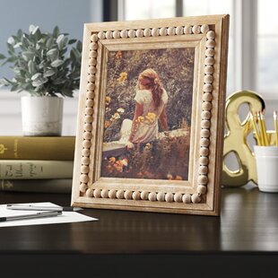 Oak Wood 8" x 10" Picture Photo Frame Light Golden Brown w Glass Easel or Hang 