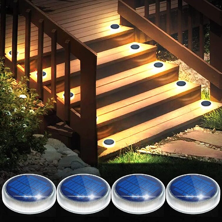 Solar Deck Lights Driveway Lights Solar Deck Light Led 1 Pack For Sidewalk Blue 