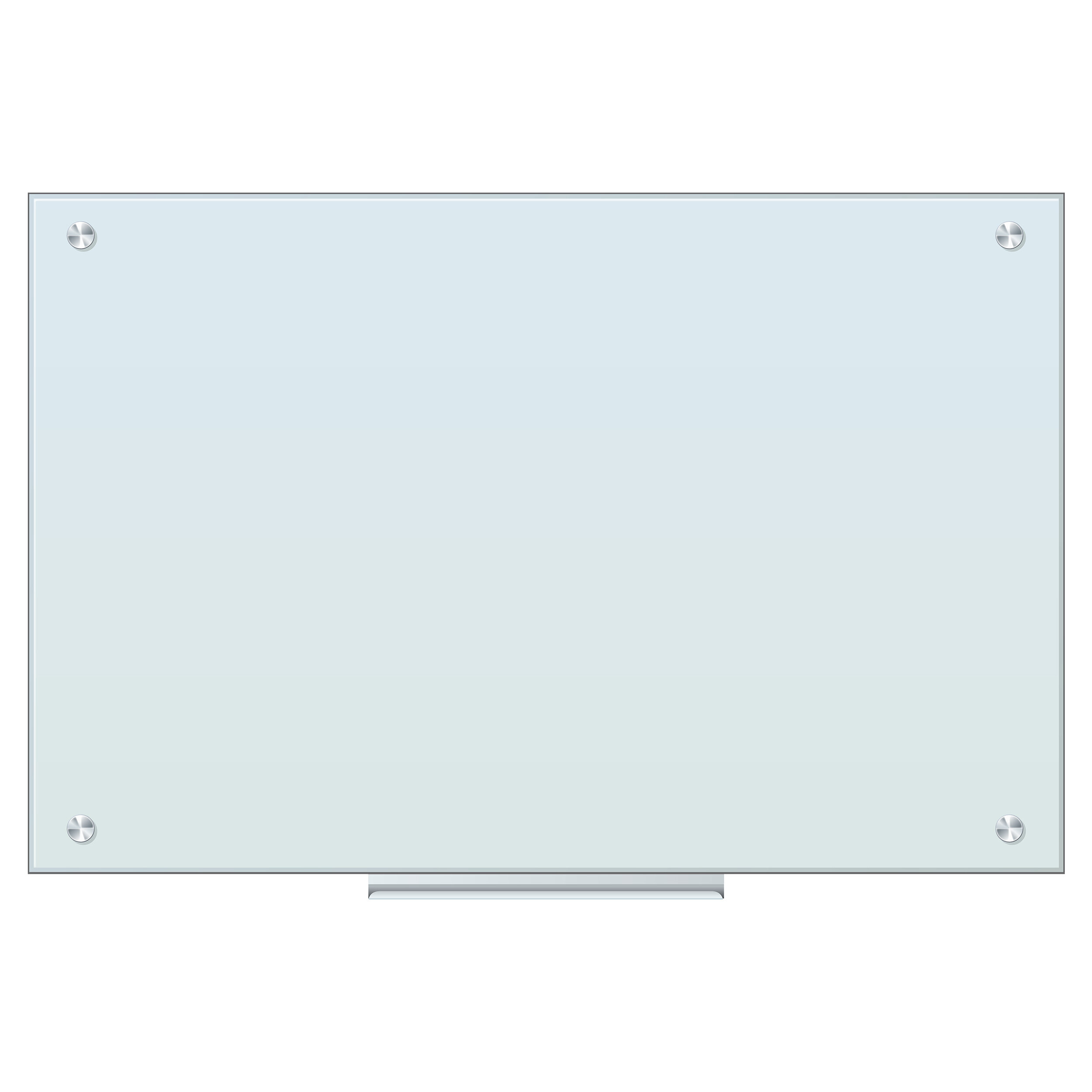 Magnetic Glass Whiteboard 4 THOUGHT 24 x 18 Inches Dry Erase Board Wall-Mounted Frameless Glass Board 3 Magnets Included White Surface 