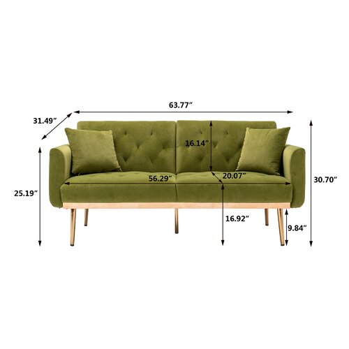 Mercer41 Gianmarco 63.77'' Upholstered Sleeper Sofa & Reviews | Wayfair