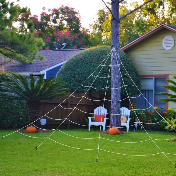 1.5m White Large White Rope Spider Web Halloween Indoor Decorations