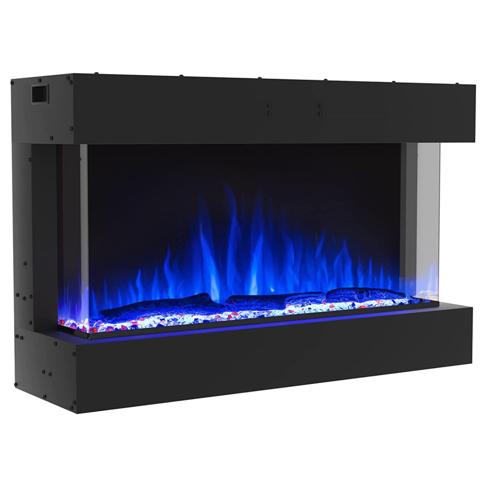 Symple Stuff Kamara 3 Sided Recessed Wall Mounted Electric Fireplace