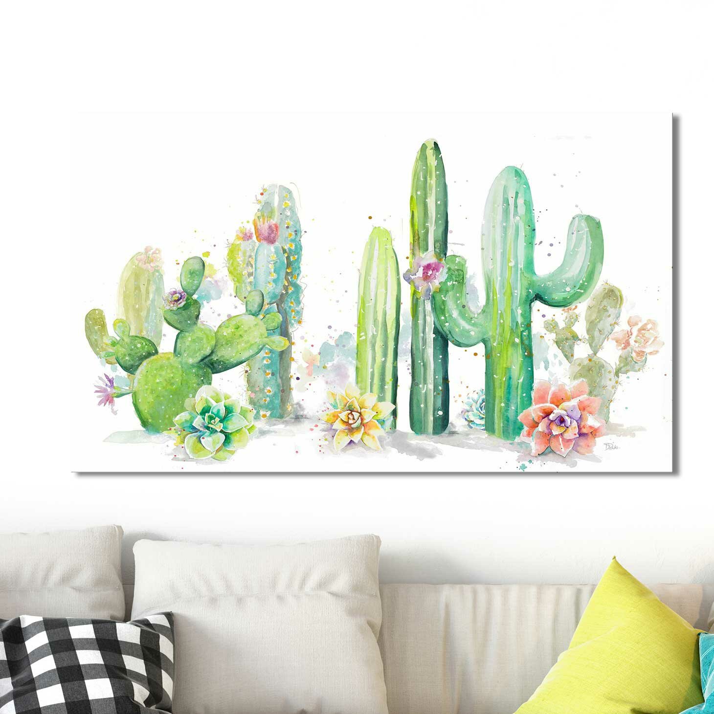 Bungalow Rose Cactus Garden by Patricia Pinto - Print on Canvas ...