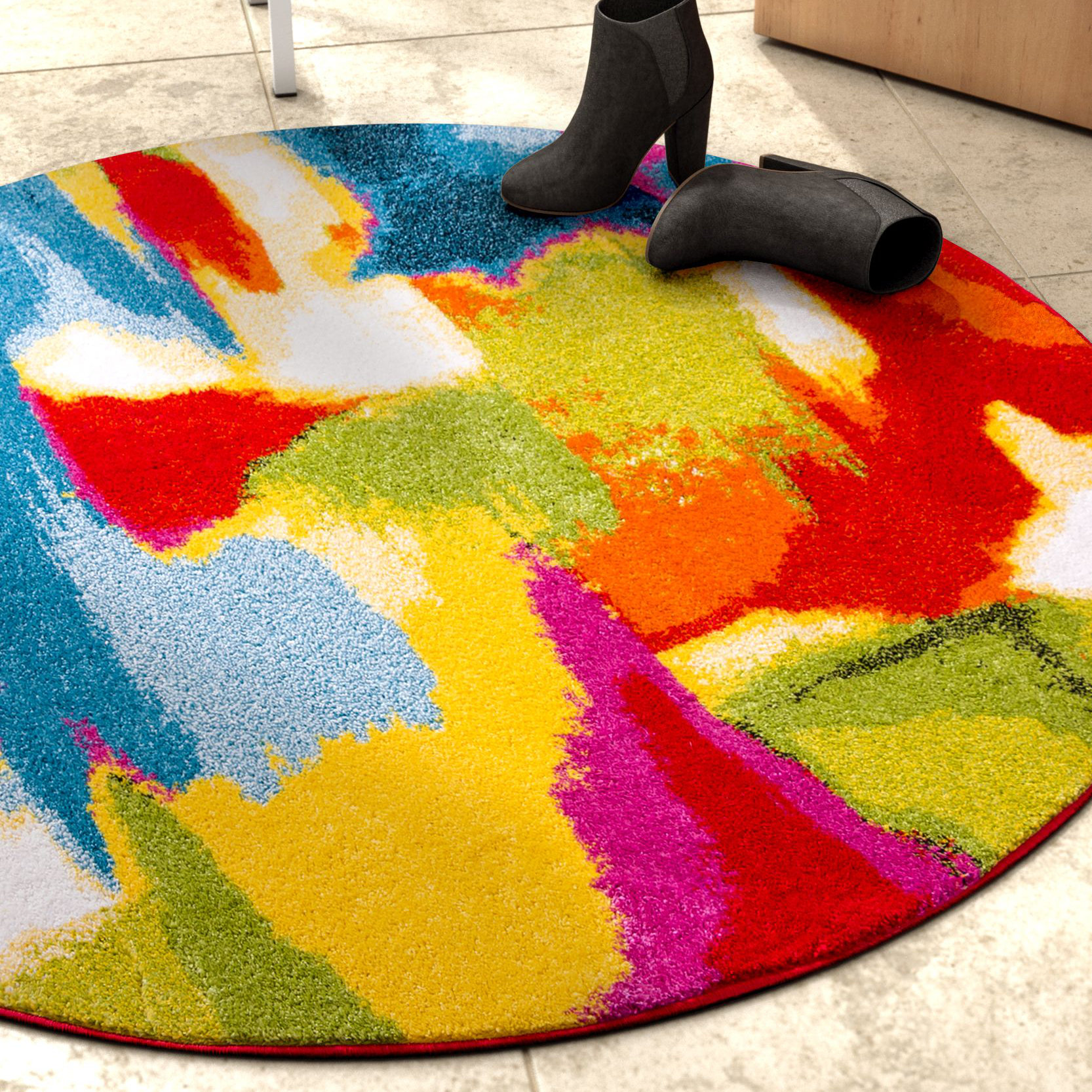 Latitude Run® Brooksville Abstract Multicolor Area Rug & Reviews Wayfair
