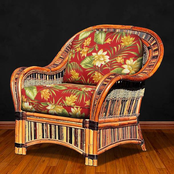 Bay Isle Home Homewood Rattan Ottoman & Reviews | Wayfair