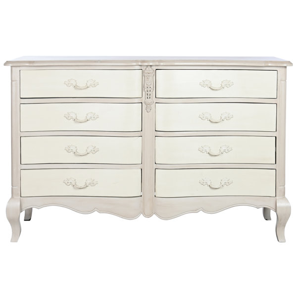 Fleur De Lis Living Rhea 8 Drawer 140 W Solid WoodChest of Drawers ...