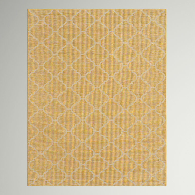 Andover Mills™ Alline Yellow Indoor/Outdoor Rug & Reviews | Wayfair
