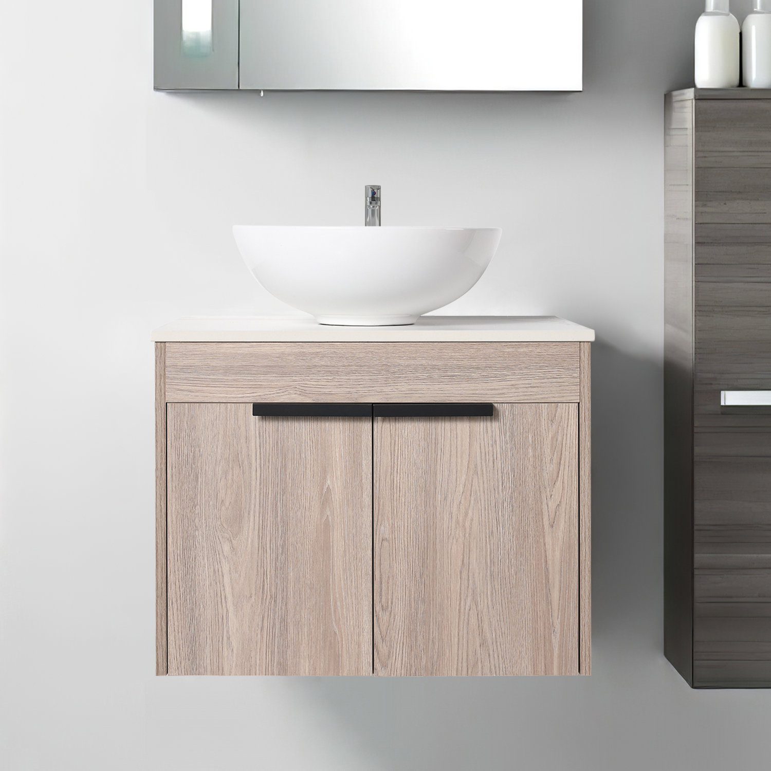 Ebern Designs Matteson 24'' Wall Mounted Single Bathroom Vanity with