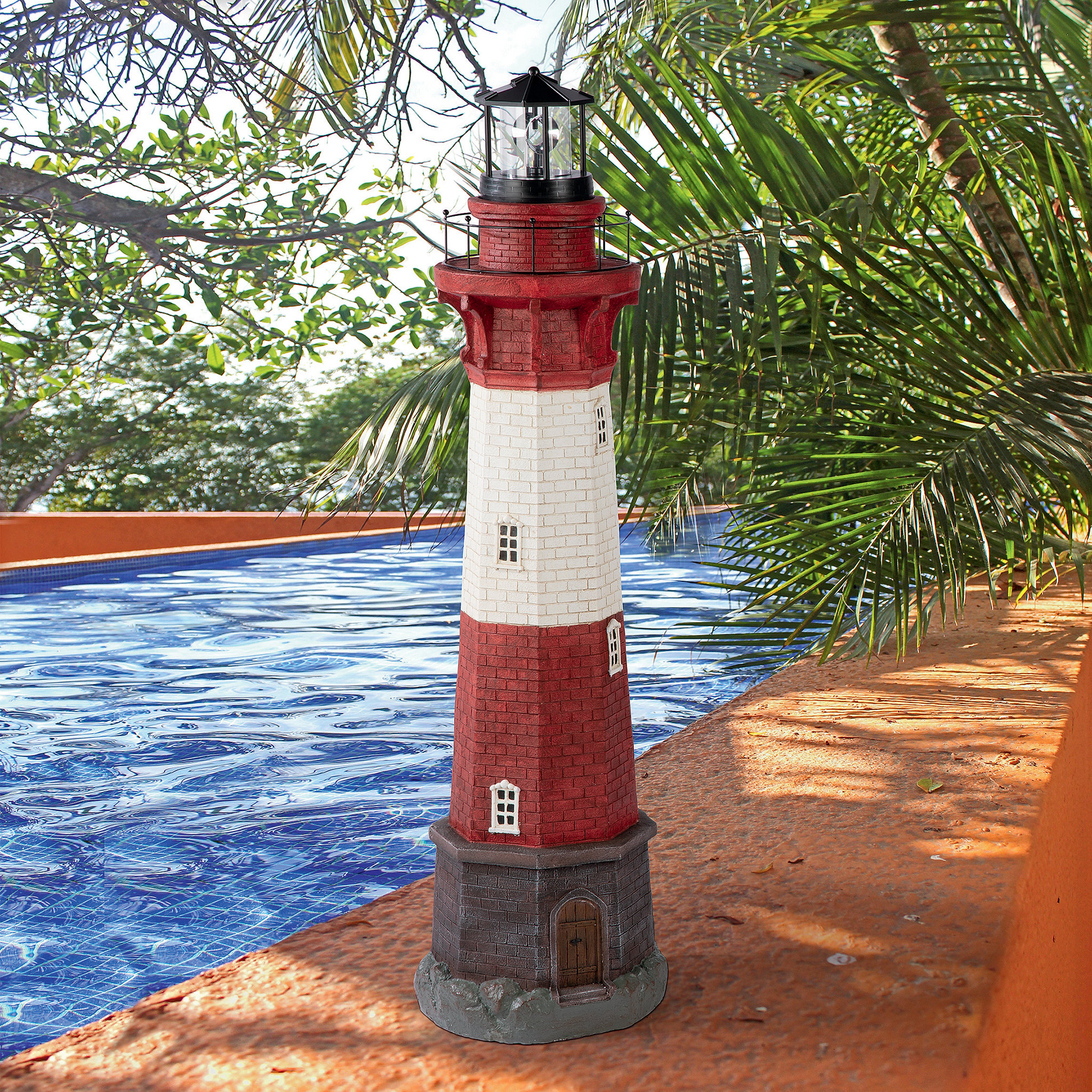 Design Toscano Coastal Solar Lighthouse Statue & Reviews Wayfair