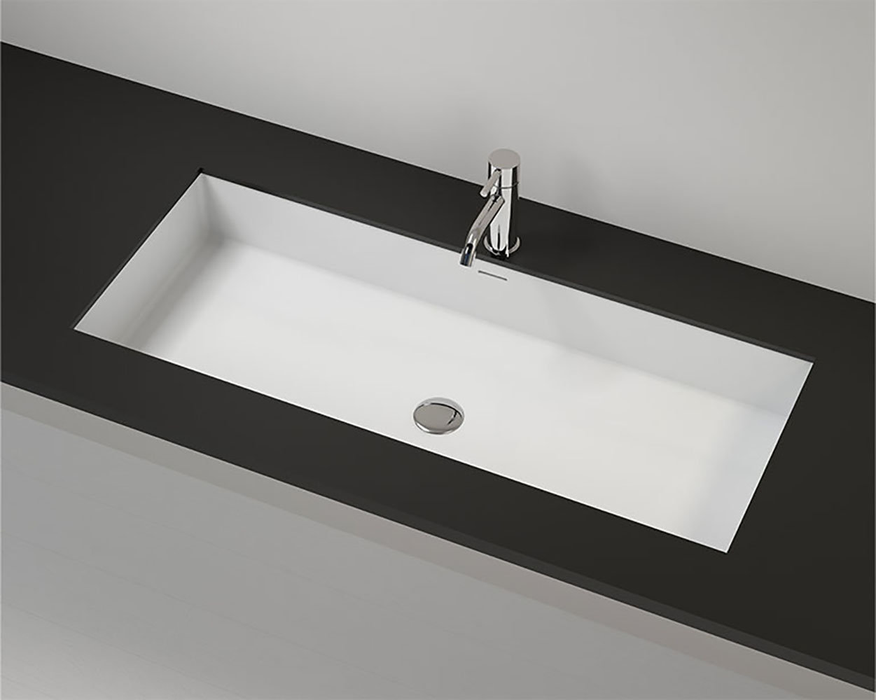 Badeloft 16.7'' Stone Rectangular Undermount Bathroom Sink with