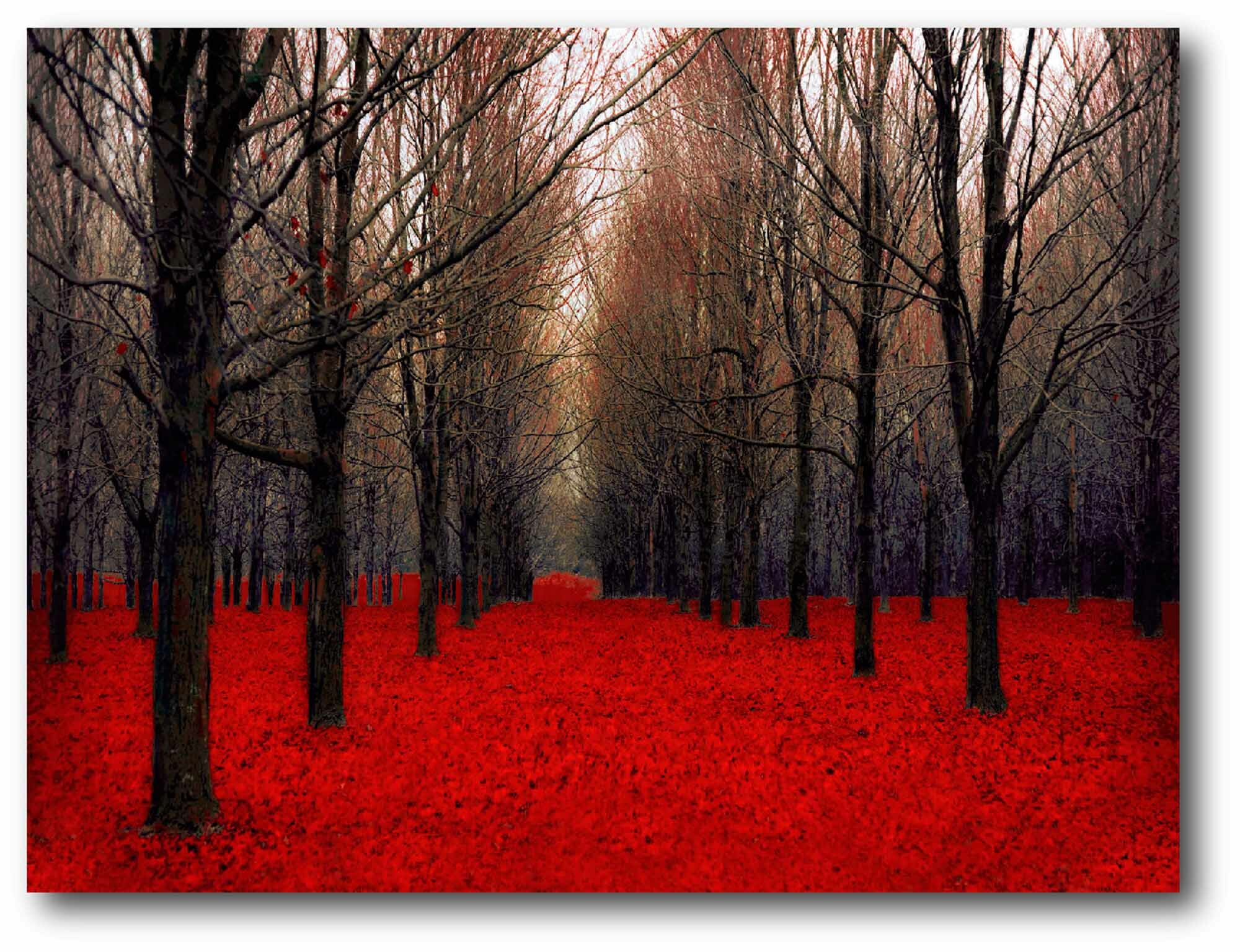 tekst Høre fra span Bless international Trees Red III On Canvas Photograph & Reviews | Wayfair