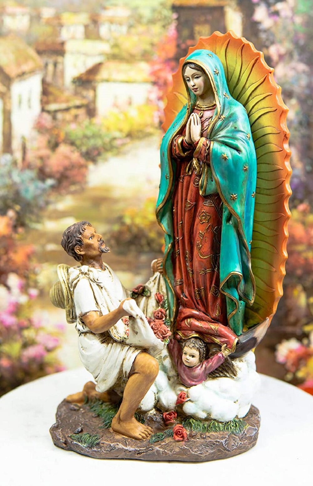 The Holiday Aisle® The Vision Of San Saint Juan Diego Of Our Blessed Virgin  Lady Of Guadalupe Statue Visitation Miracle Holy Mother Mary Catholic  Divinity Inspirational Figurine | Wayfair