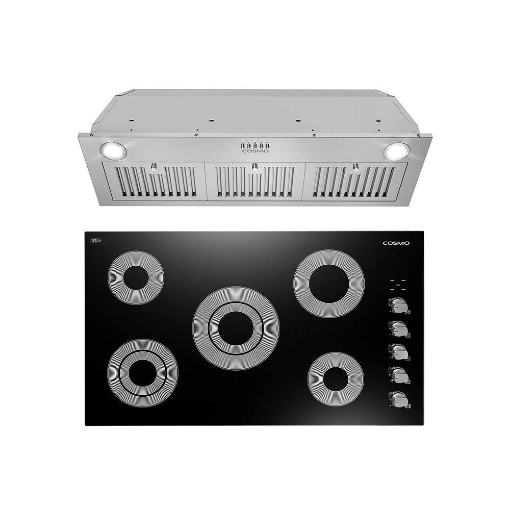 Cosmo 5 Piece Kitchen Appliance Package with 36'' Electric Cooktop