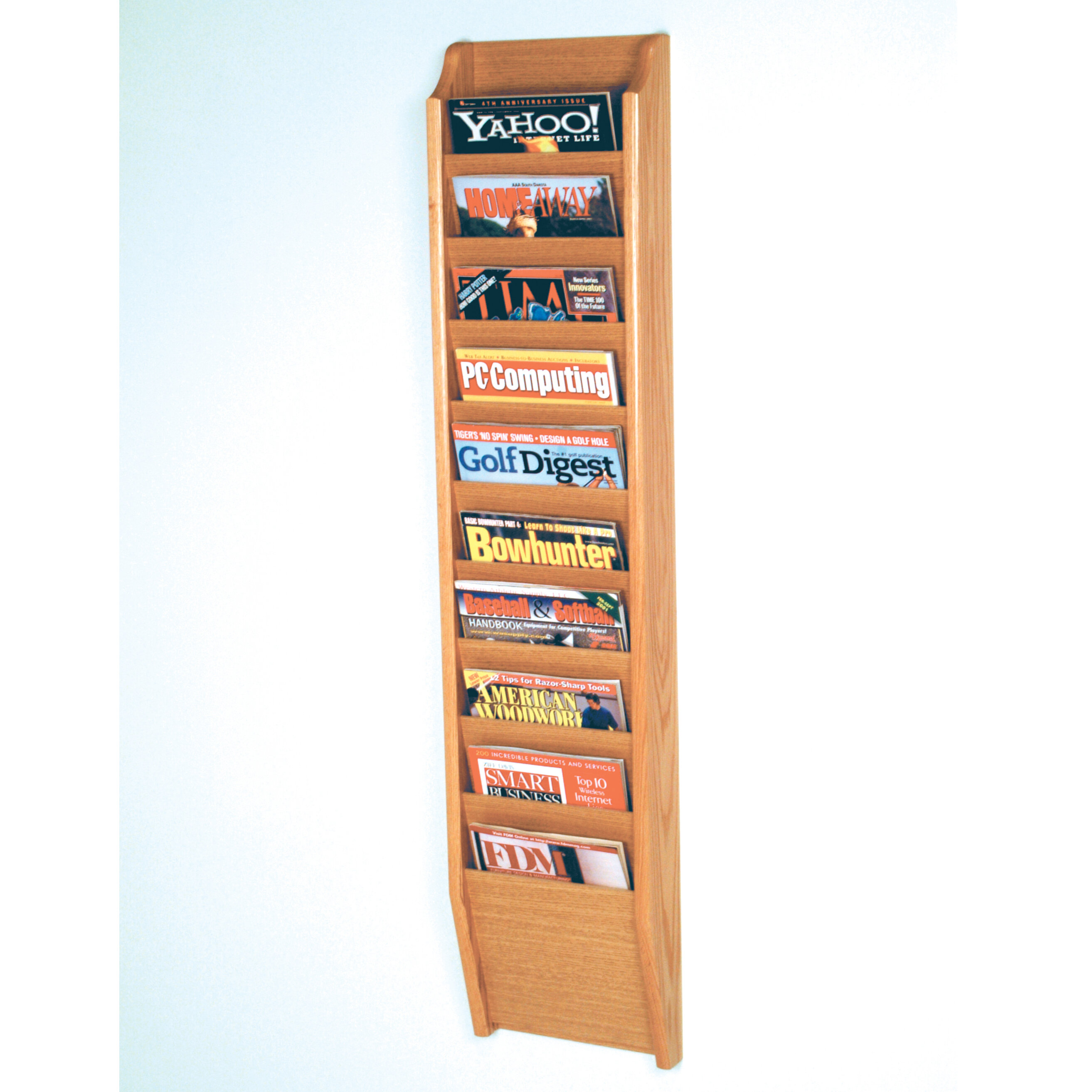 Wall Mount Cascade Magazine Rack Literature Holder Brochure Display Phamphet 