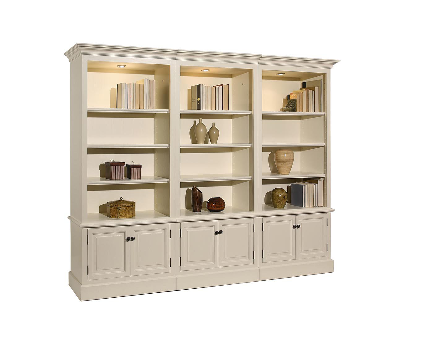 A&E Wood Designs French Restoration 86'' H x 113'' W Library Bookcase