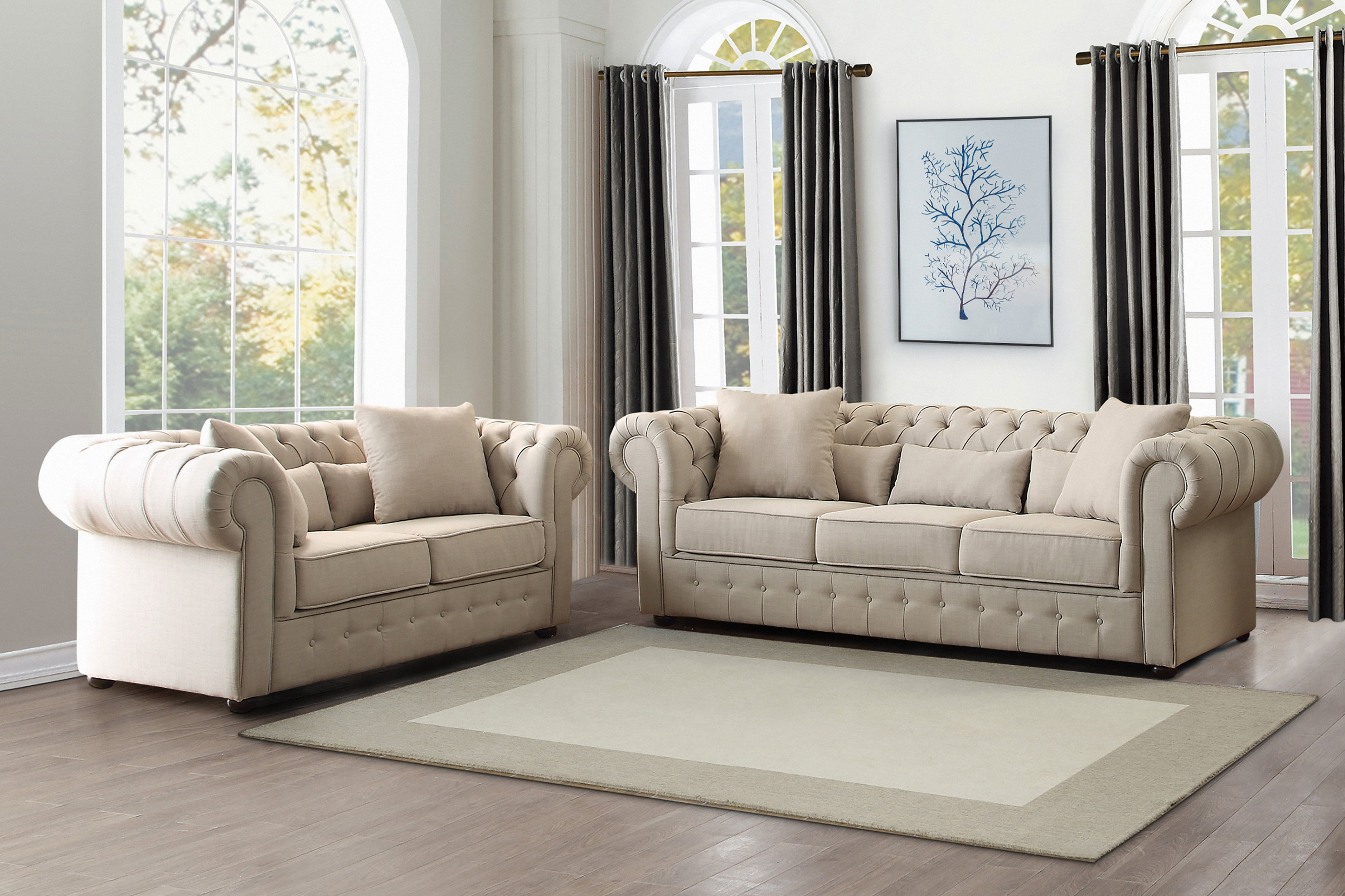 Red Barrel Studio® Rontrell 2-Piece Upholstered Living Room Set | Wayfair