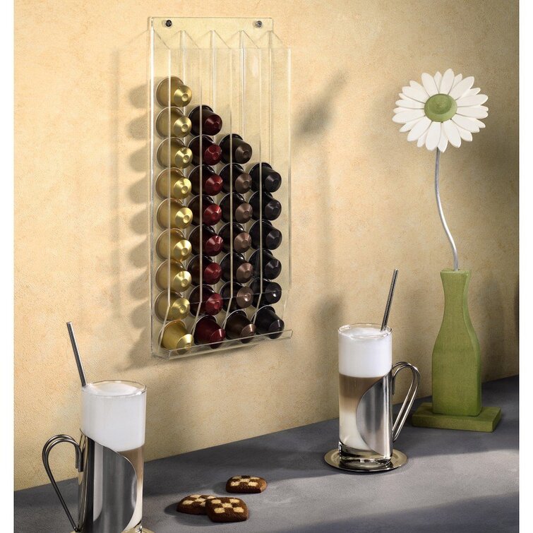 Nespresso coffee Pod Capsule kitchen storage Holder Stand Dispenser Rack wall 