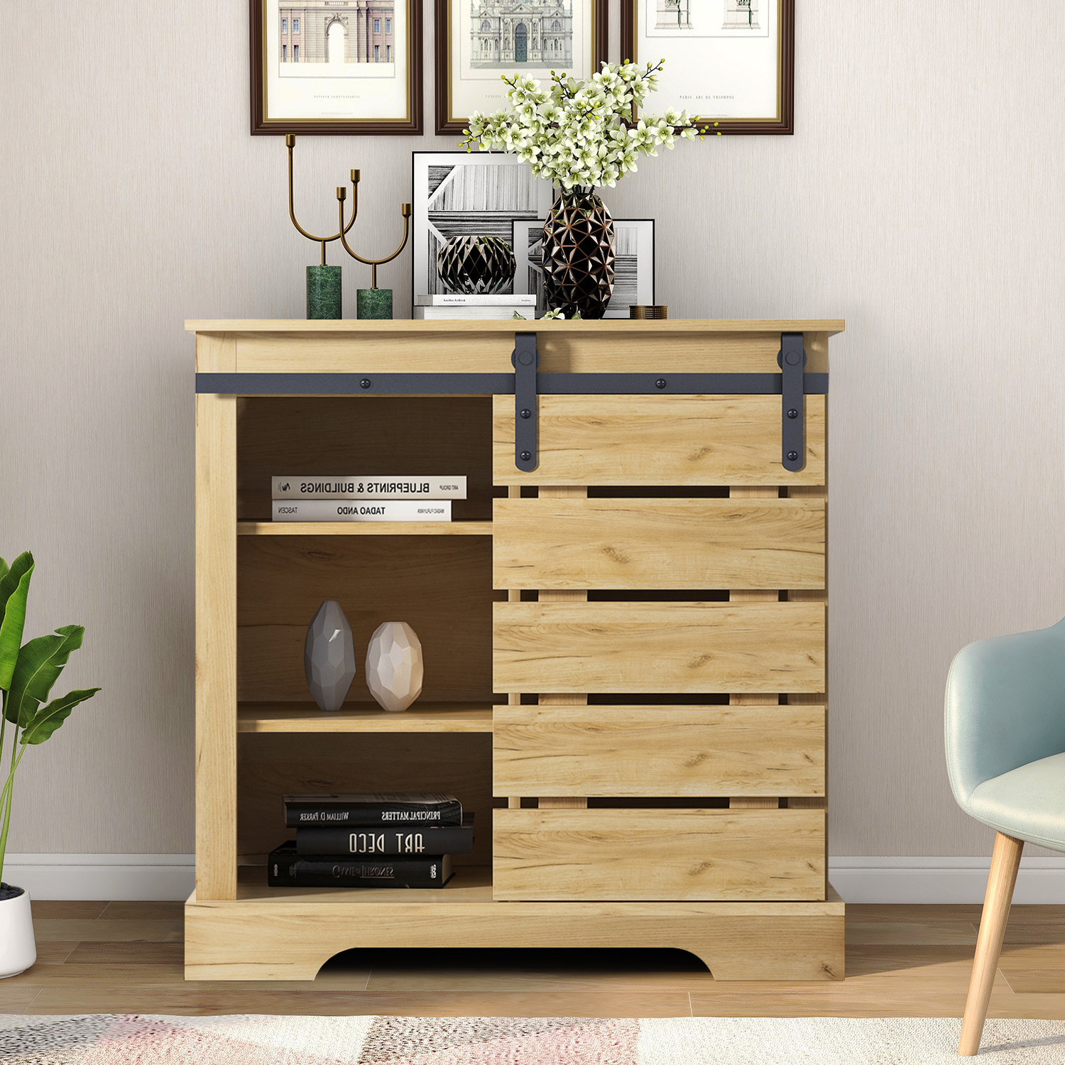 Gracie Oaks Mieko 31.9'' Wide Buffet Table Wayfair