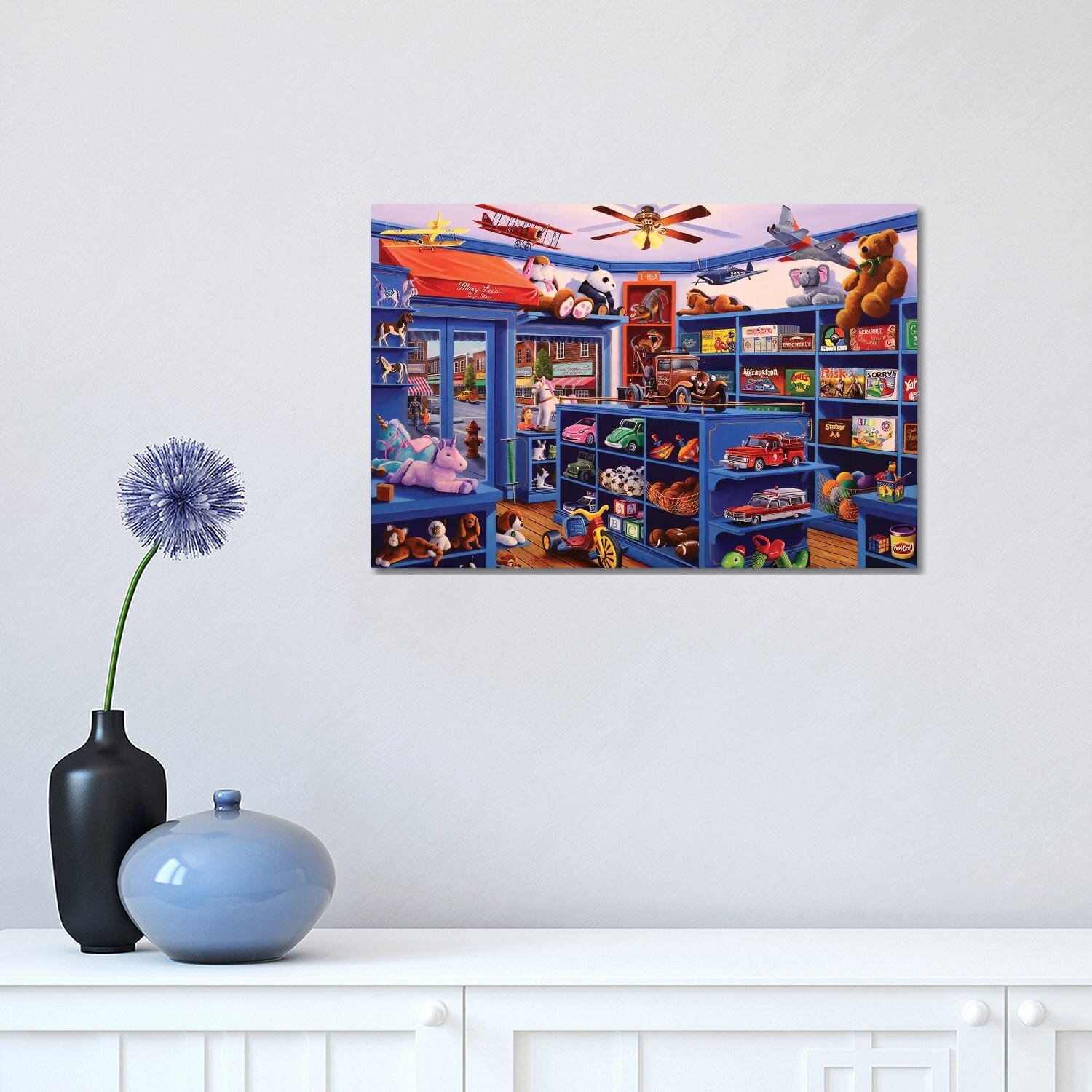 East Urban Home Mary Lee's Toy Store by Geno Peoples - Wrapped Canvas  Painting | Wayfair