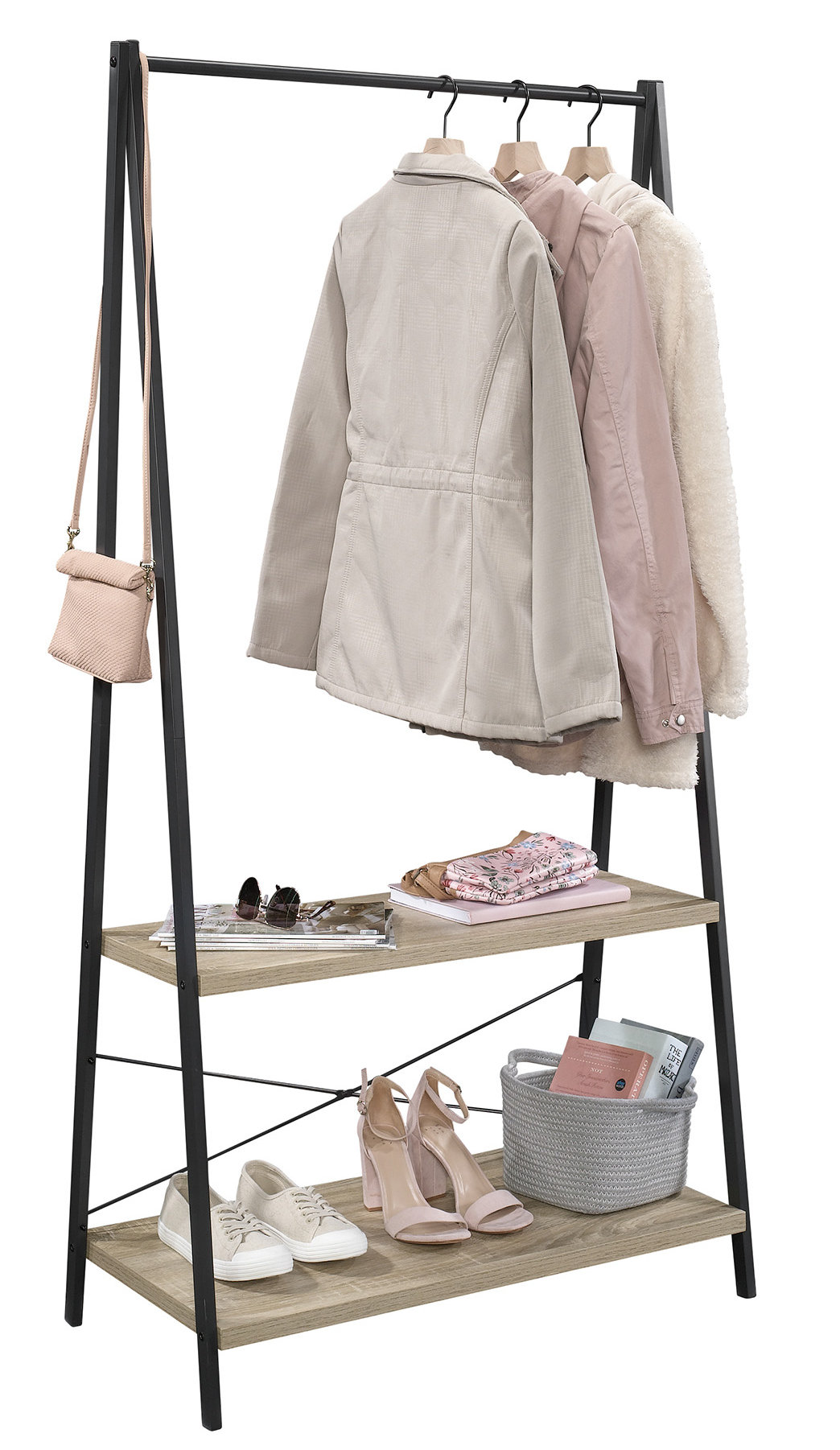 Gracie Oaks Hanni 32.087'' Clothes Rack & Reviews Wayfair