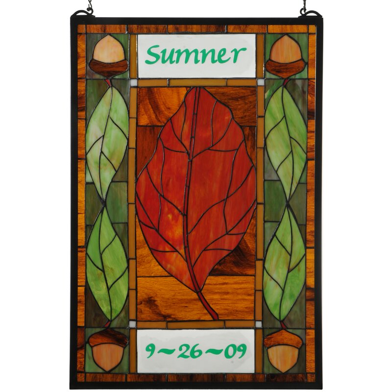 Personalized Harvest Festival Stained Glass Window