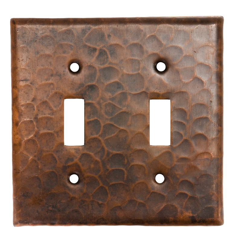 Premier Copper Products Copper Switchplate Double Toggle Switch Cover ...