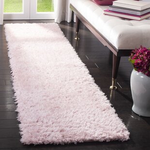 Blush Pink Abstract Hallway Runner Carpet Rugs Non Shed Marble Effect Rug 60x240 