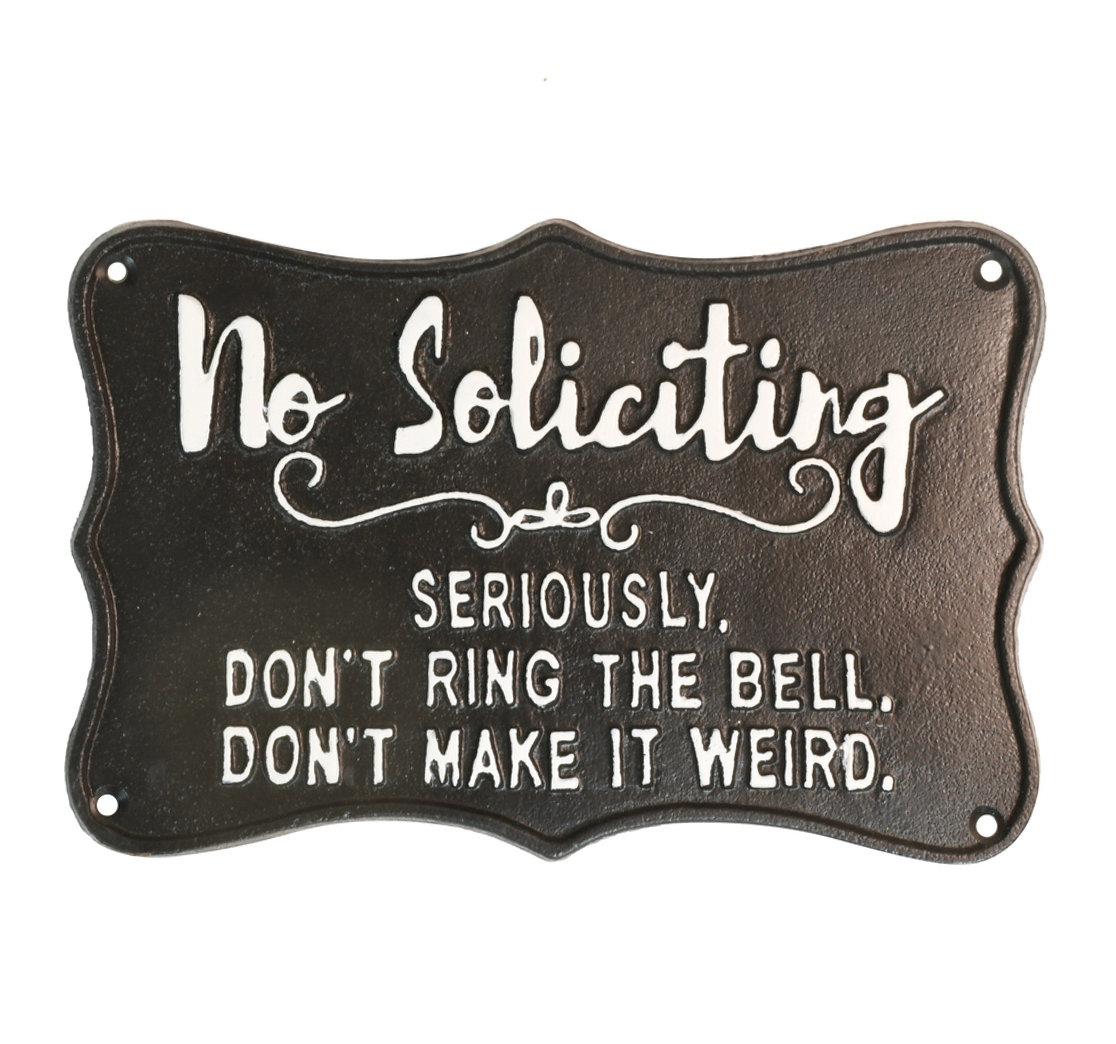 Red Barrel Studio® Gothe Cast Iron No Soliciting Funny Warning Sign & Reviews Wayfair