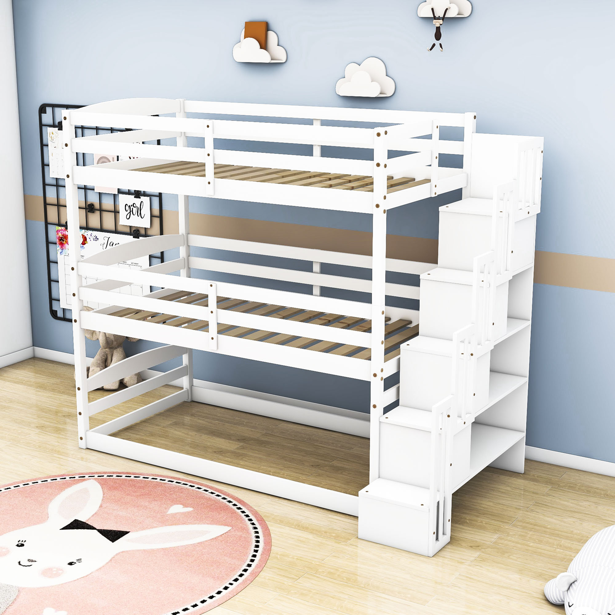 Harriet Bee Twin Over Twin Over Twin Triple / Quad Bunk Bed