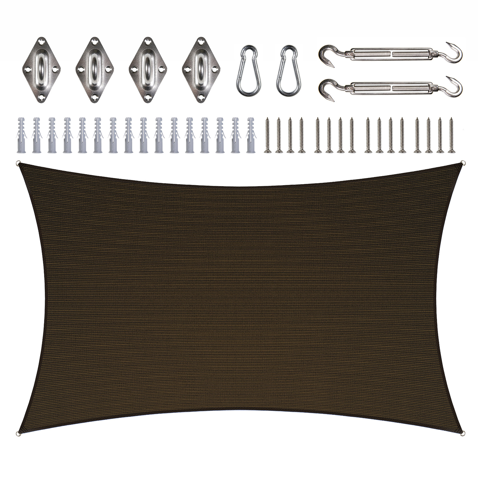 Royal Shade 16' X 20' Rectangle Shade Sail With Hardware Pack Wayfair