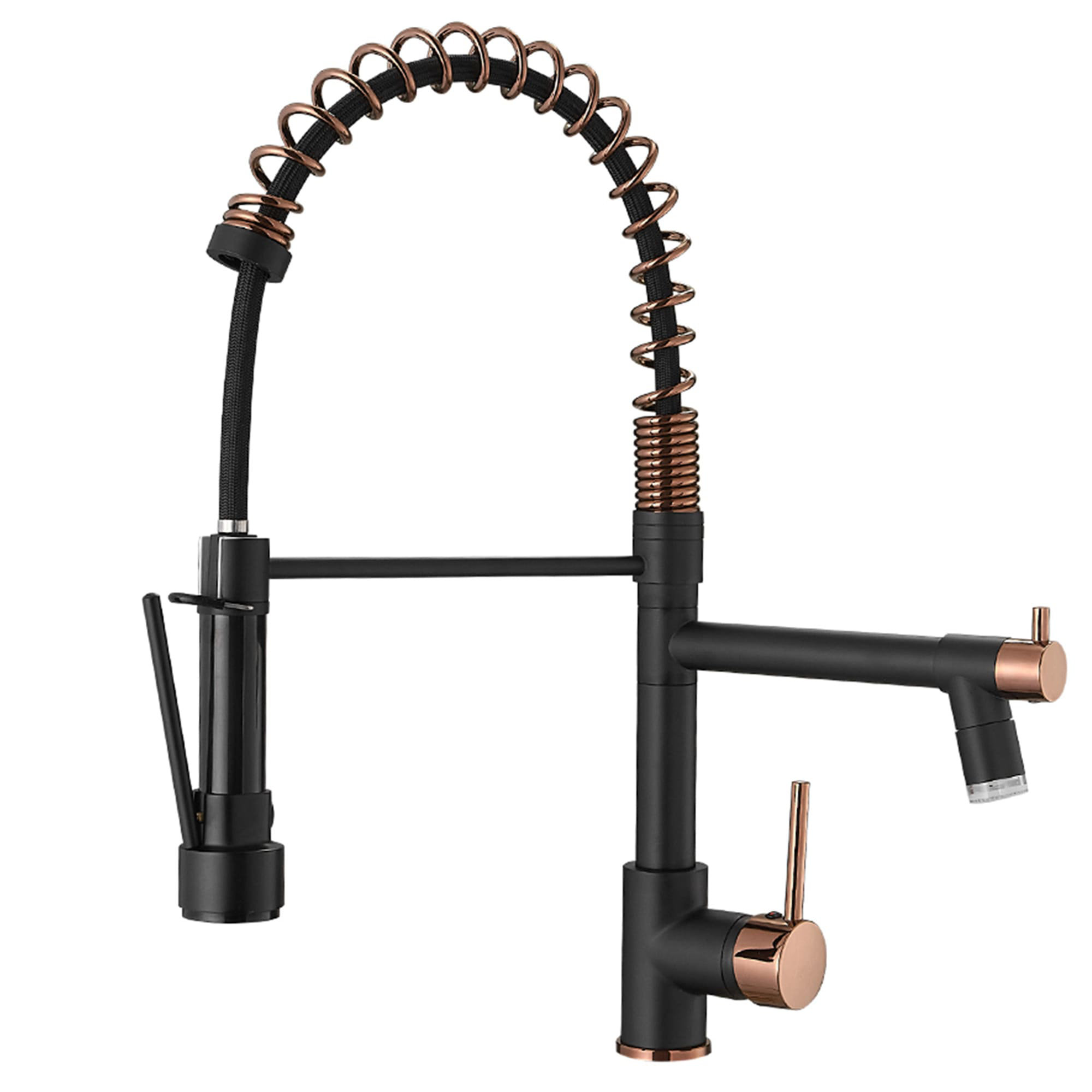 AWZTOO LED Kitchen Faucet With Pull Down Sprayer And Pot Filler Single