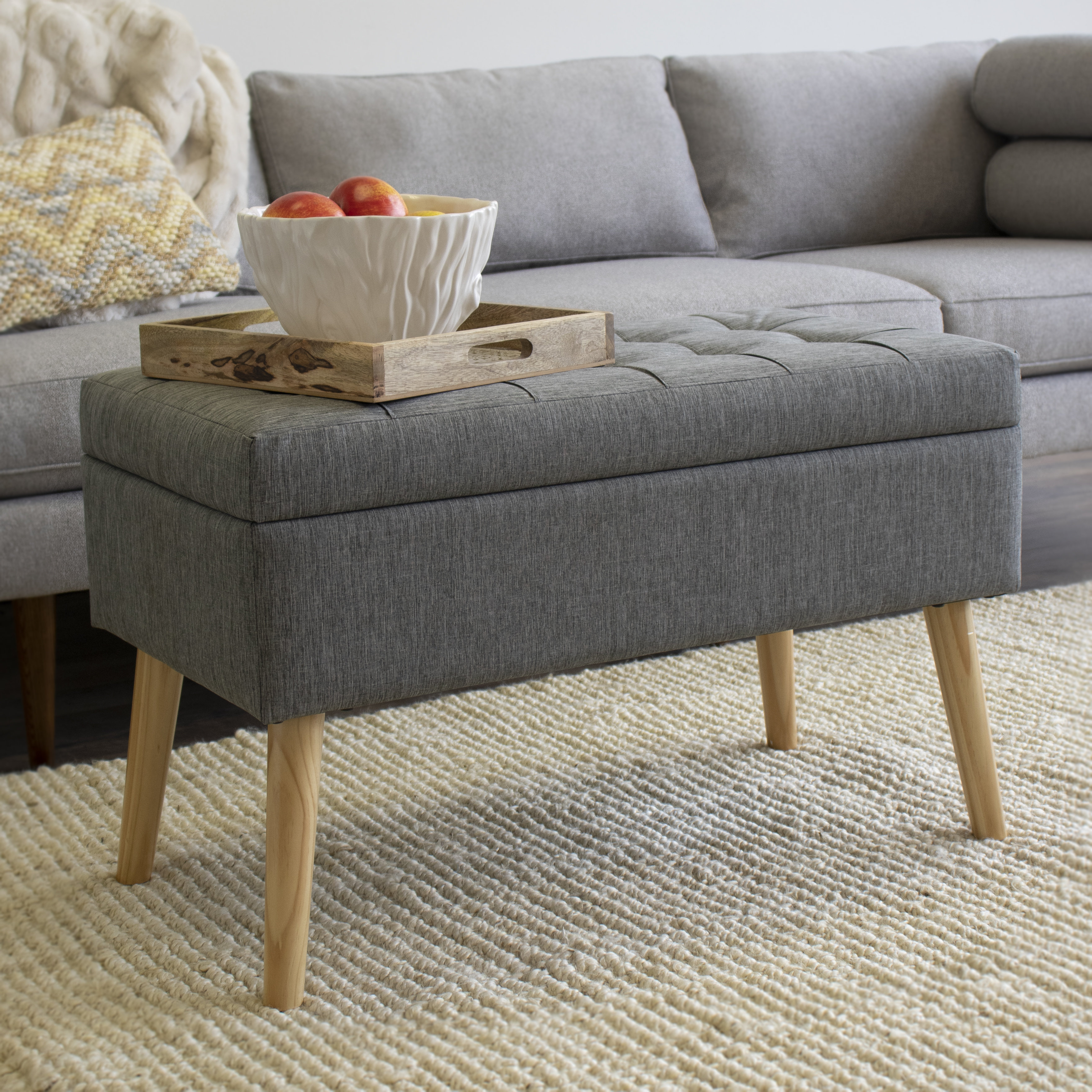 Ebern Designs Beddingfield Upholstered Storage Ottoman & Reviews | Wayfair