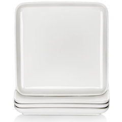 Miya X15017 12.5"x8.75" White Rectangular Plate 8-Piece Case 