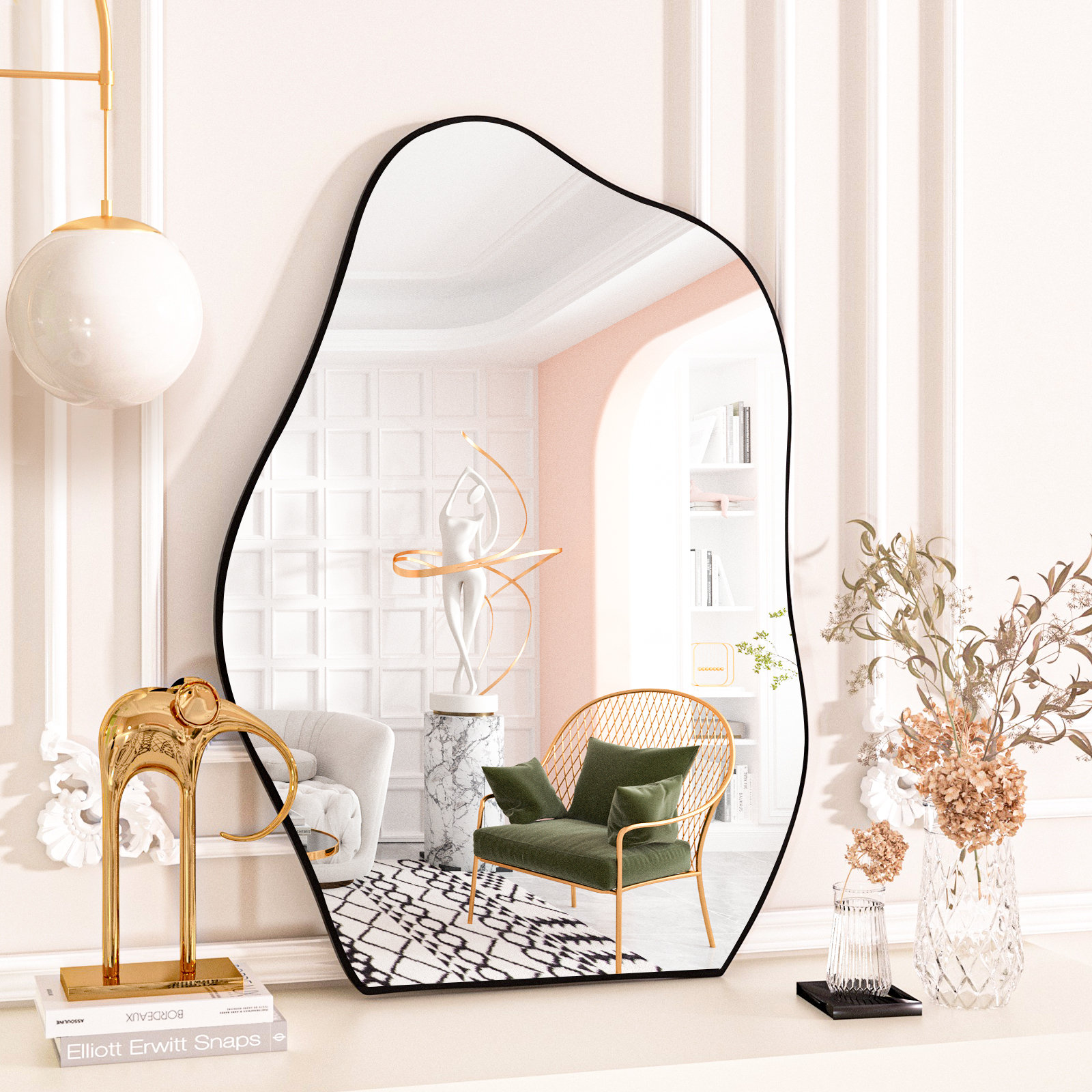 Orren Ellis Irregular Bathroom Mirror Wayfair Canada