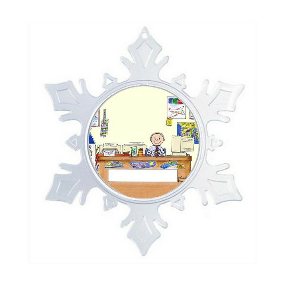 The Holiday Aisle® Personalized Friendly Folks Cartoon Snowflake Travel  Agent Christmas Holiday Shaped Ornament | Wayfair