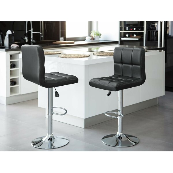 Set of 2 Modern Counter Height Stools Chairs Long Chair Back Cut Out Black PU 