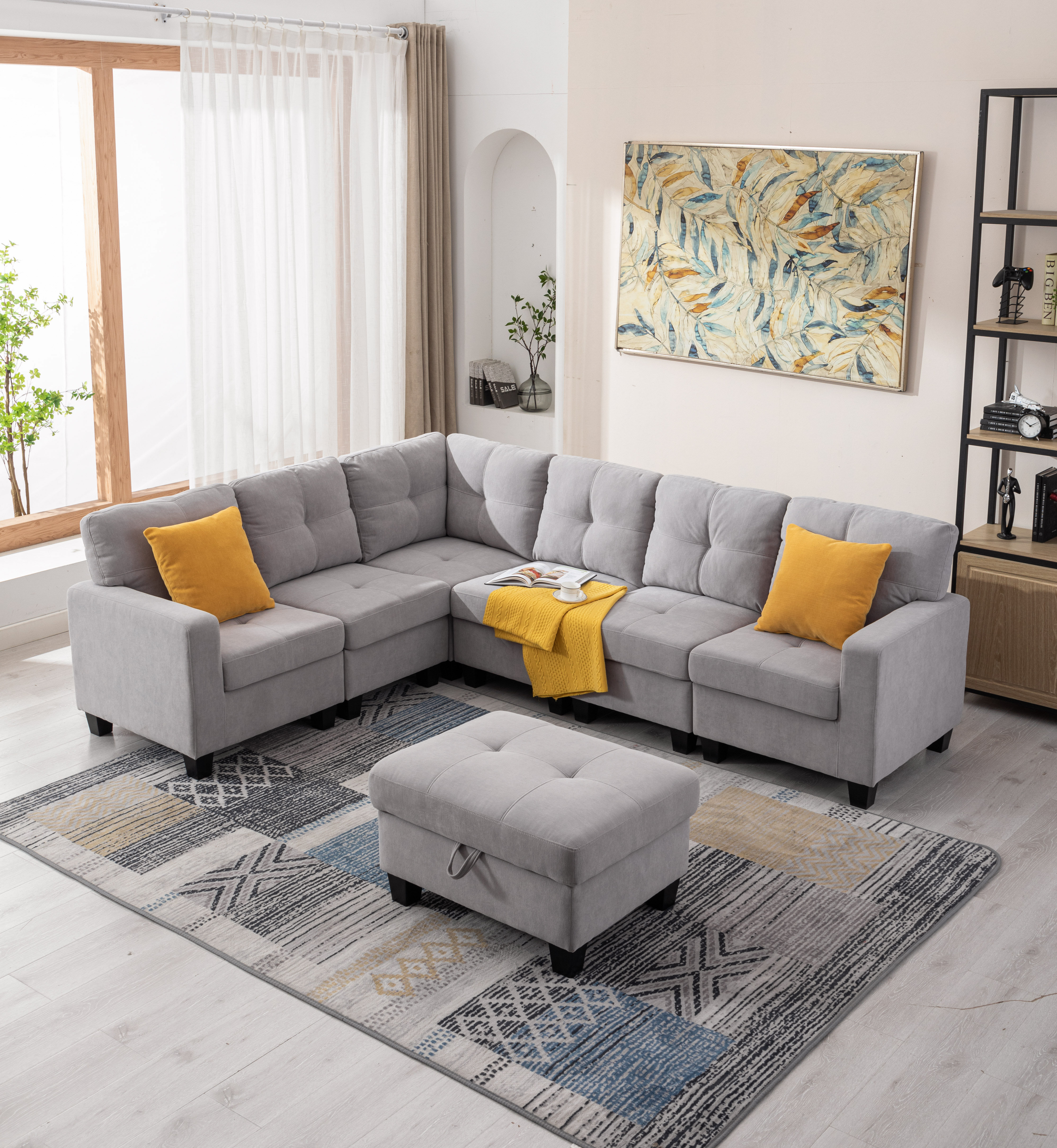 Leed Afslachten Bij elkaar passen Latitude Run® Reversible Modular Corner Sectional Sofa & Ottoman Set |  Wayfair